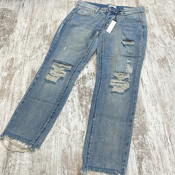William Rast NWT My Ex’s Distressed Button Fly Raw Hem Jeans Size 26 - Picture 6 of 13